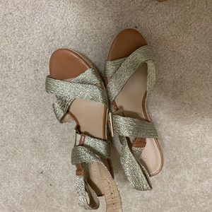 Gold silvery wedges